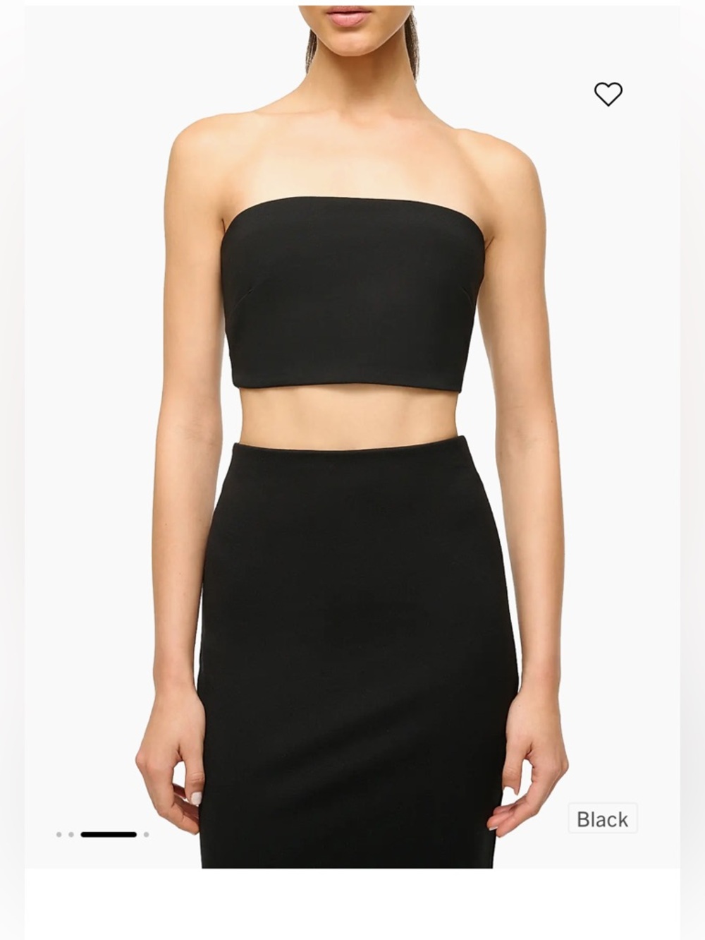 NWT Staud Palladium Cropped Bandeau Zip Top